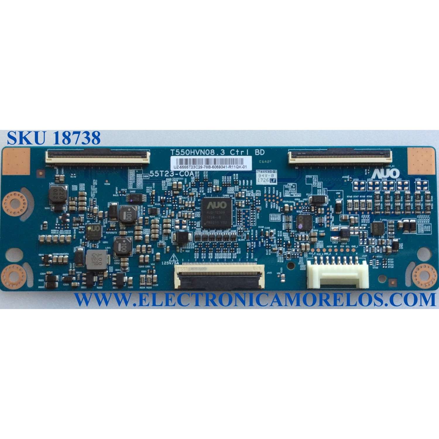 T-CON PARA TV SAMSUNG / NUMERO DE PARTE BN96-35413A / 5555T23C29 / 55.55T23.C29 / T550HVN08.3 CTRL BD / 55T23-C0A / SUSTITUTA 55.55T23.C22 / 5555T23C22 / PANEL CY-GJ055BGAVYH / MODELOS UN55J5300 / UN55J5500 / LH55RHEE / HG55ND / MAS MODELOS EN DESCRICIÓN